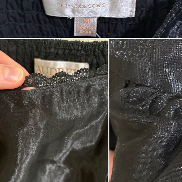 Francesca’s Alisia puff sleeve babydoll swing dress, black - Picture 15 of 16